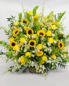 Yellow and Green Sympathy Basket